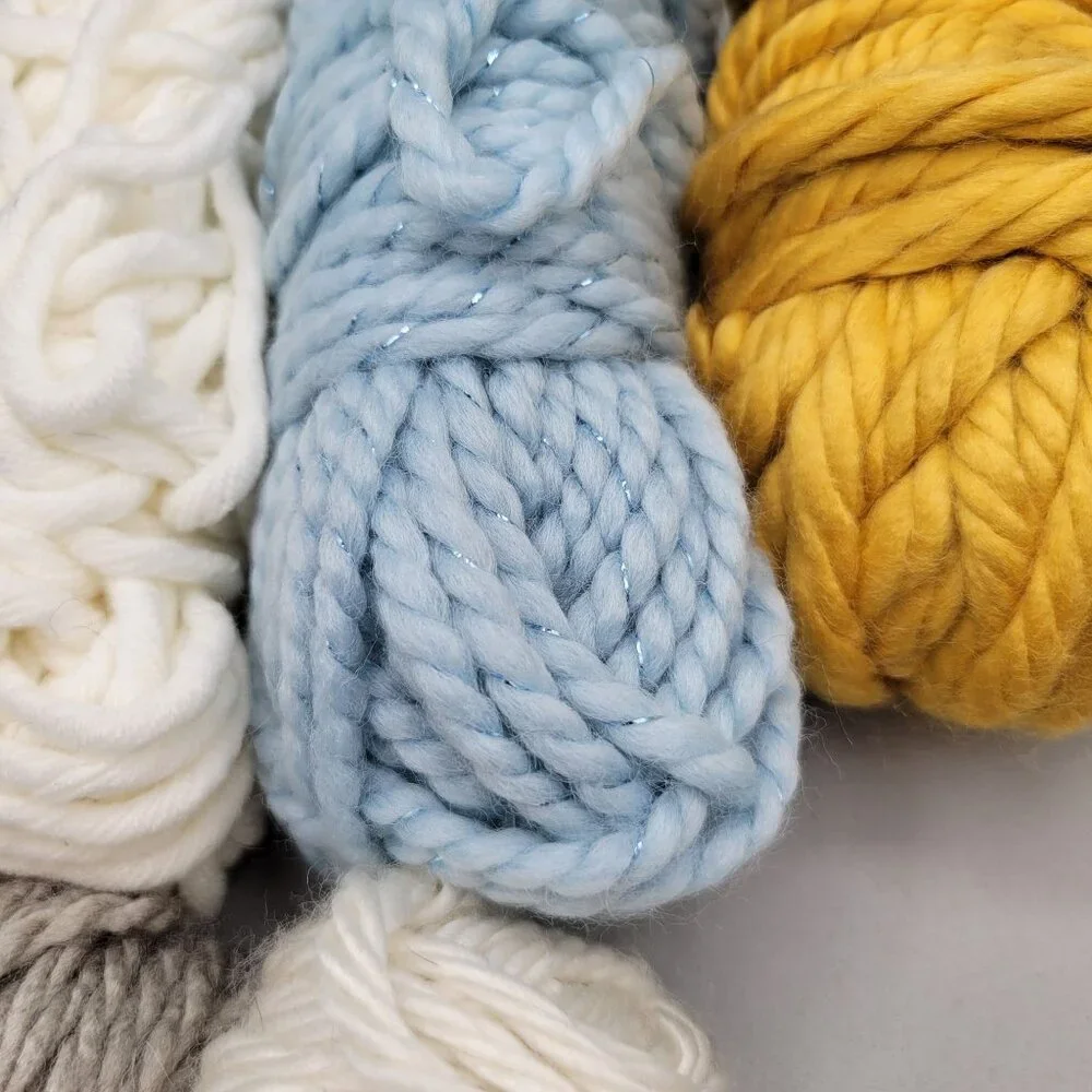 Mixed Yarn Lot Leftover Project Yarn Bulky Various Colors 10 Ounces